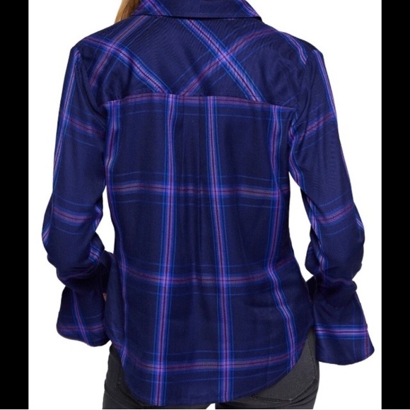 Sanctuary // rayon plaid bell cuff XS Like New - Picture 3 of 8